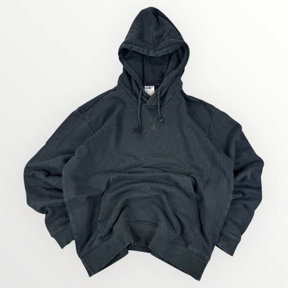 Adidas All Szn Mens M Hoodie Sweatshirt Pullover Embroidered Center Logo Faded - Picture 1 of 9